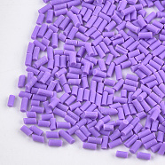 Handmade Polymer Clay Sprinkle Beads, Fake Food Craft, No Hole, Column, Blue Violet, 2~6x1.5mm(CLAY-T015-22C)