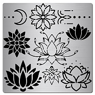 Stainless Steel Cutting Dies Stencils, for DIY Scrapbooking/Photo Album, Decorative Embossing DIY Paper Card, Stainless Steel Color, Flower Pattern, 160x160x0.5mm(DIY-WH0238-033)