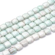 Natural Amazonite Beads Strands, Square, 12x12x6mm, Hole: 1.5mm, about 33pcs/strand, 15.7 inch(G-R413-02)