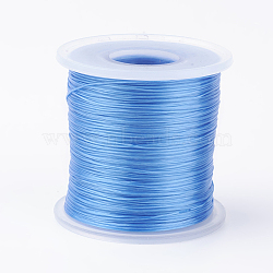 Japanese Flat Elastic Crystal String, Elastic Beading Thread, for Stretch Bracelet Making, Cornflower Blue, 0.5mm, about 328.08 yards(300m)/roll(EW-G004-0.5mm-27)