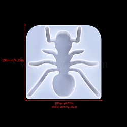 DIY Food Grade Silicone Molds, Candle Molds, Gesso Resin Casting Molds, Ant, 108x109x26mm(PW-WG2E3F8-02)