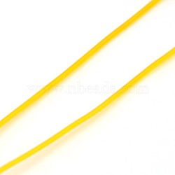 Korean Elastic Crystal Thread, Jewelry Beading Cords, Stretch Bracelet String, Round, Gold, 0.8mm, about 1093.61 yards(1000m)/roll(EW-L001-B-31)