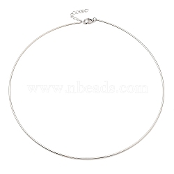 304 Stainless Steel Necklaces, Stainless Steel Color, 0.06 inch(0.15cm), Inner Diameter: 5.00 inch(12.7cm)(STAS-D084-32P)