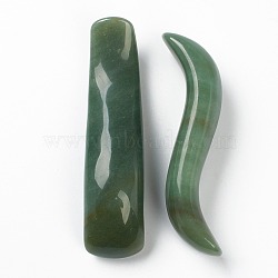Natural Green Aventurine Gua Sha Massager, S Shape, for Scraping Massage Tools, 147x33x22mm(G-B003-10)