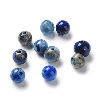 Natural Lapis Lazuli Beads, Dyed, Round, 4mm, Hole: 0.6mm