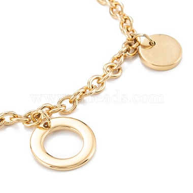 Vacuum Plating 304 Stainless Steel Charm Bracelets(STAS-A052-27G)-2