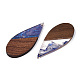 Transparent Resin & Walnut Wood Big Pendants(RESI-ZX017-49)-2