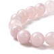 Natural Rose Quartz Bead Stretch Bracelets(BJEW-K212-C-045)-3