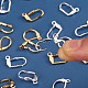 24Pcs 6 Styles Brass Huggie Hoop Earring Findings & Leverback Earring Findings(KK-SZ0001-48)-5