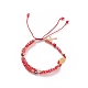 Lampwork Evil Eye & Glass Braided Bead Bracelet(BJEW-TA00183-02)-1