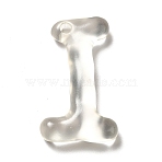 Transparent Resin Alphabet Pendants, Letter Charms, Letter.I, 41~45x33~52.5x8mm, Hole: 3.5mm(RESI-C028-02I)