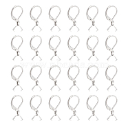 50Pcs 304 Stainless Steel Leverback Earring Findings, with Ice Pick Pinch Bails, Stainless Steel Color, 23.5mm, Pin: 0.5mm(STAS-UN0041-89)