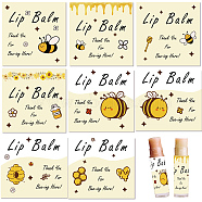 10 Sheets Paper Lip Balm Adhesive Label Stickers, Bees, 50x50mm, 8 styles/sheet(STIC-WH0026-003)