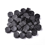 Sealing Wax Particles, for Retro Seal Stamp, Octagon, Black, 9mm, about 1500pcs/500g(DIY-E033-A12)