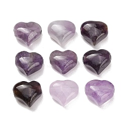 Natural Amethyst Beads, Heart, 11x12~13x8mm, Hole: 1.4~1.8mm(GG-CBA4A3B-C15-02)