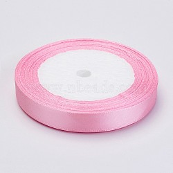 Breast Cancer Pink Awareness Ribbon Making Materials 1/2 inch(12mm) Light Pink Satin Ribbon Wedding Sewing DIY, 25yards/roll(22.86m/roll)(X-RC12mmY004)