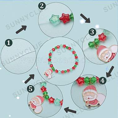 Kit de fabrication de bracelets de Noël DIY Sunnyclue(DIY-SC0021-66)-6