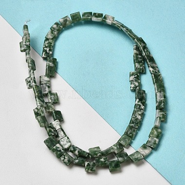 natürliche grüne Fleck Jaspis Perlen Stränge(G-F762-A21-01)-2