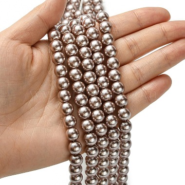 Eco-Friendly Dyed Glass Pearl Round Beads Strands(HY-A008-8mm-RB046)-4