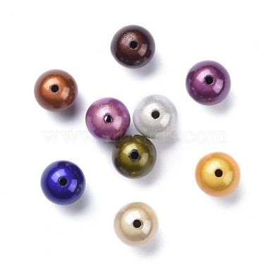 Spray Painted Acrylic Beads(PB9287)-5