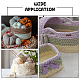 fonds de crochet à tricoter en bois ronds et ovales plats(DIY-FG0005-02)-6