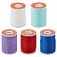 5 Rolls 5 Colors Round Waxed Polyester Cord(YC-SC0001-02)-1