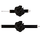 Gothic Cloth Flower Cord Bracelet & Choker Necklace(NJEW-CP0001-04A)-1