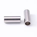 Non-Tarnish 304 Stainless Steel Beads, Large Hole Beads, Column, Stainless Steel Color, 10x4mm, Hole: 3.2mm(STAS-R112-02B)