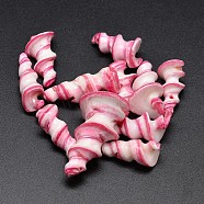 Natural Shell Nuggets Beads, Hot Pink, 22~25x11~15mm, Hole: 1mm, about 34pcs/124g(BSHE-O007-80B)