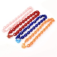 Acrylic Cable Chain Necklaces, Mixed Color, 20.86 inche(53cm)(NJEW-JN03534)