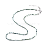 Round Glass Beaded Necklace for Women, Other Color, 15.16 inch(38.5cm)(NJEW-JN03821-03)