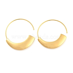 Ion Plating(IP) 304 Stainless Steel Stud Earrings, Hoop Earrings for Women, Golden, 32x4.5mm(EJEW-D082-01G)