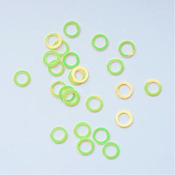 Ornament Accessories Disc Plastic Paillette Beads, Sequins Beads, Donut, Champagne Yellow, 6x0.2mm, Hole: 4mm, about 30000pcs/500g