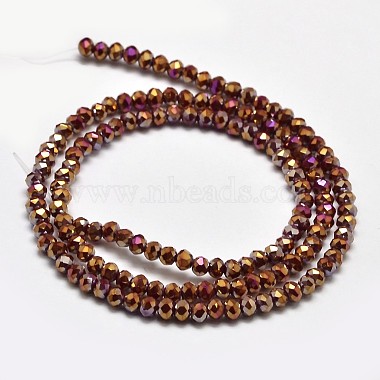 Faceted Rondelle Full Plated Electroplate Glass Beads Strands(EGLA-J134-3x2mm-FP06)-2