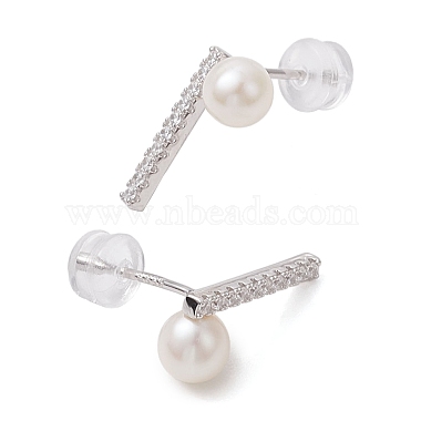 clous d'oreilles en perles naturelles(EJEW-P286-18P)-2