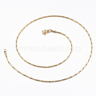 304 Stainless Steel Chain Necklaces(NJEW-H467-A-01G)-2