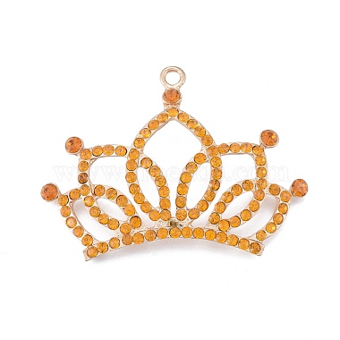 Golden Crown Alloy+Rhinestone Big Pendants