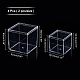 arricraft 4個 2 スタイルの正方形のリサイクル可能なプラスチックの透明なギフト ボックス(CON-AR0001-07)-5