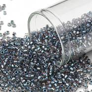 TOHO Round Seed Beads, Japanese Seed Beads, (272) Inside Color AB Crystal/Light Blue Lined, 11/0, 2.2mm, Hole: 0.8mm, about 5555pcs/50g(SEED-XTR11-0272)