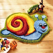DIY Latch Hook Rug Kit, DIY Rug Crochet Yarn Kits, Including Color Printing Mesh Embroidery Pad, Acrylic Fiber Wool, Instruction, Snail, 445x520x2mm(DIY-NH0005-01B)