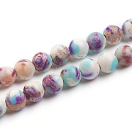 Natural Imperial Jasper Beads Strands, Dyed, Round, 6mm, Hole: 1.2mm, about 58pcs/strand, 14.96 inch(38cm)(X-G-E358-6m-01)