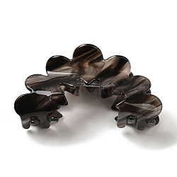 Hollow Wave Acrylic Large Claw Hair Clips, for Girls Women Thick Hair, Coconut Brown, 83x42x39.5mm(PW-WG83869-04)