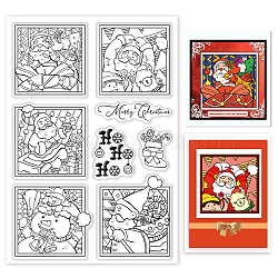 PVC Plastic Stamps, for DIY Scrapbooking, Photo Album Decorative, Cards Making, Stamp Sheets, Santa Claus, 16x11x0.3cm(DIY-WH0167-56-1051)