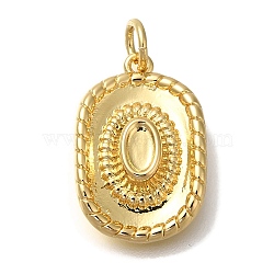 Rack Plating Brass Pendants, Cadmium Free & Lead Free, Long-Lasting Plated, Hat Charms, with Jump Ring, Real 18K Gold Plated, 18.5x12.5x4mm, Hole: 3mm(KK-I720-06G)