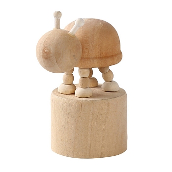 Unfinished Wood Display Decorations, Figurine, for Home Decoration, Snail, 105mm