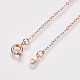 Brass Cable Chain Necklaces(X-SW028-RG)-1