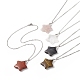 Natural Gemstone Star Pendants Necklace(NJEW-JN04197)-1