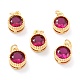 Real 18K Gold Plated Brass Inlaid Cubic Zirconia Charms(ZIRC-L100-081G-07)-1