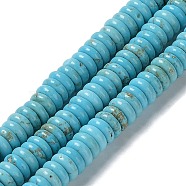 Natural Howlite Beads Strands, Dyed, Disc, 6~6.5x2~2.5mm, Hole: 1mm, about 173~175pcs/strand, 15.63~15.71''(39.7~39.9cm)(G-E604-G01-A)