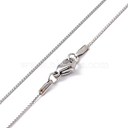 304 Stainless Steel Serpentine Chain Necklace for Men Women, Stainless Steel Color, 19.69 inch(50cm)(NJEW-G076-01C-P)
